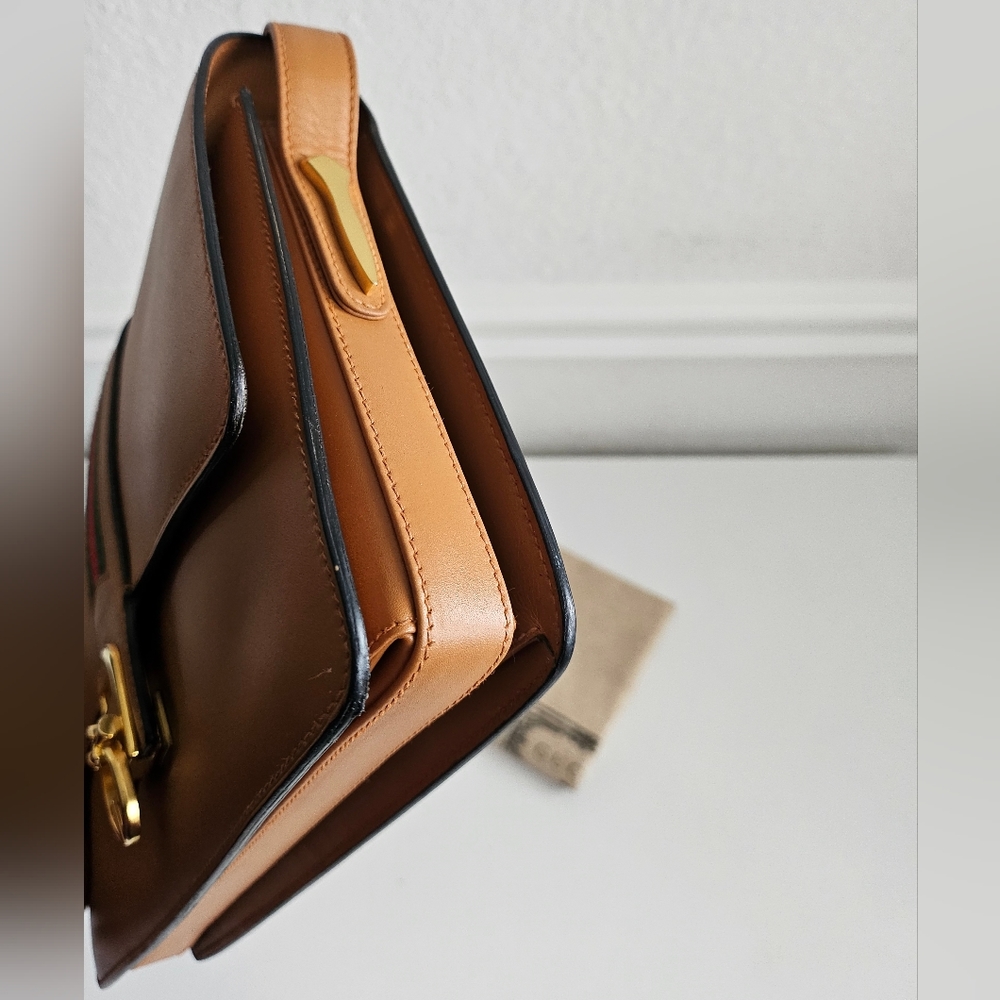 Gucci Brown All-leather Sherry Line Shoulder Flap Bag - Picture 8 of 15